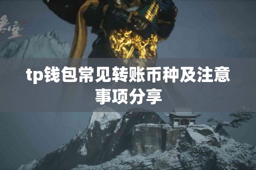 tp钱包常见转账币种及注意事项分享