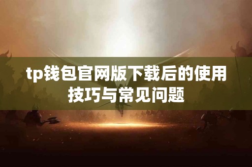 tp钱包官网版下载后的使用技巧与常见问题