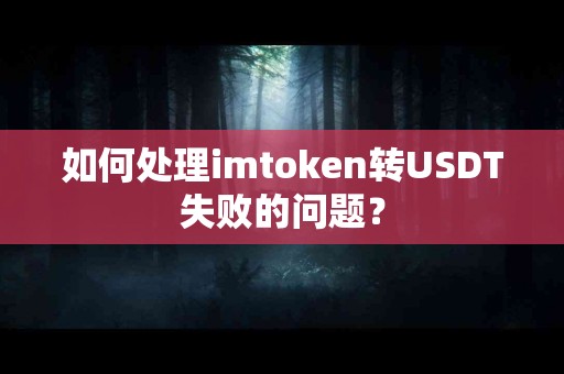 如何处理imtoken转USDT失败的问题？
