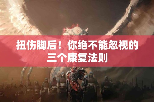 扭伤脚后！你绝不能忽视的三个康复法则